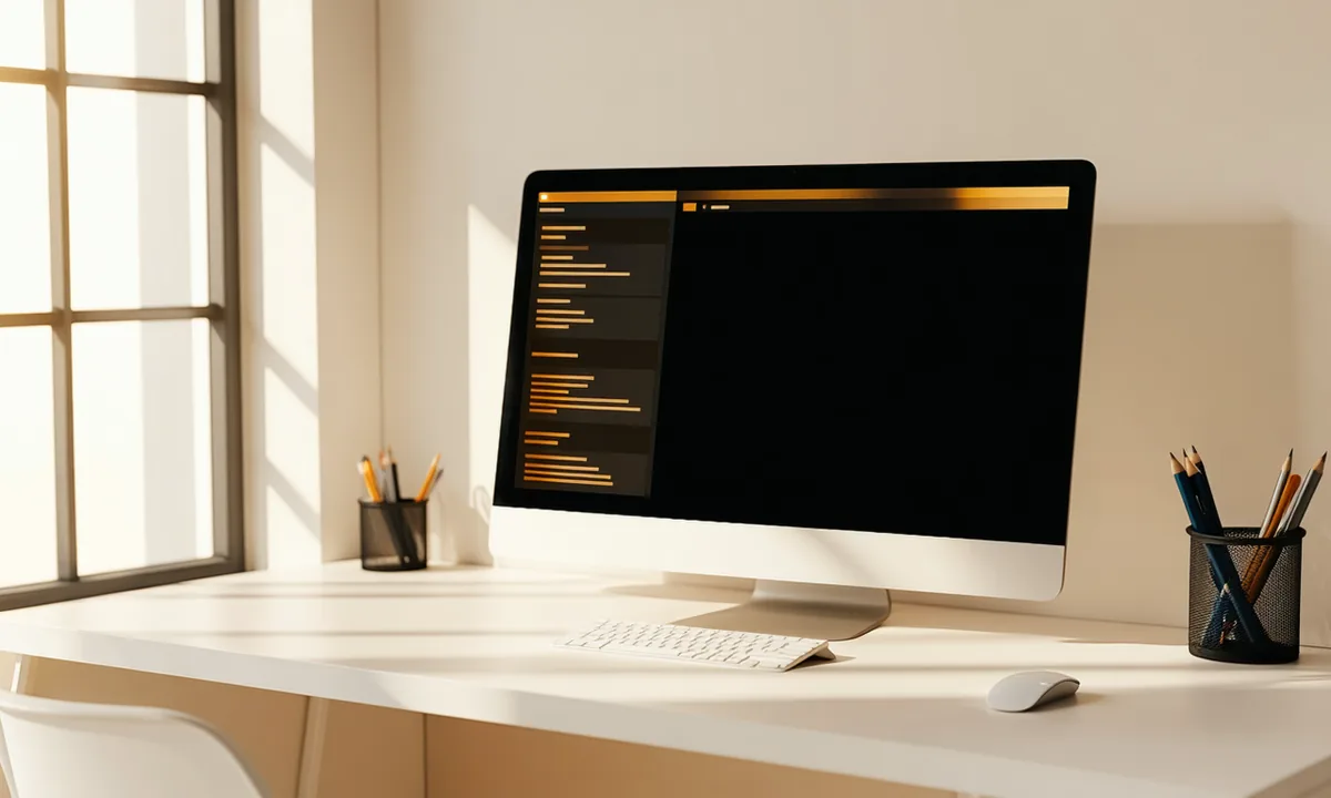 Warm minimal workspace representing Clarito's Menlo Park environment